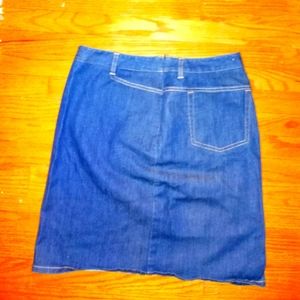 Ann Taylor Petites size 8 zipper denim skirt NWOT Vintage